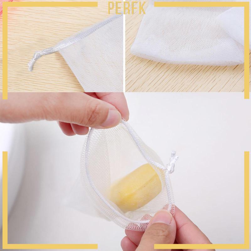 Túi Lưới Tạo Bọt Có Dây Rút Và Giá Đỡ Đựng Xà Phòng Giúp Tiết Kiệm Không Gian Cho