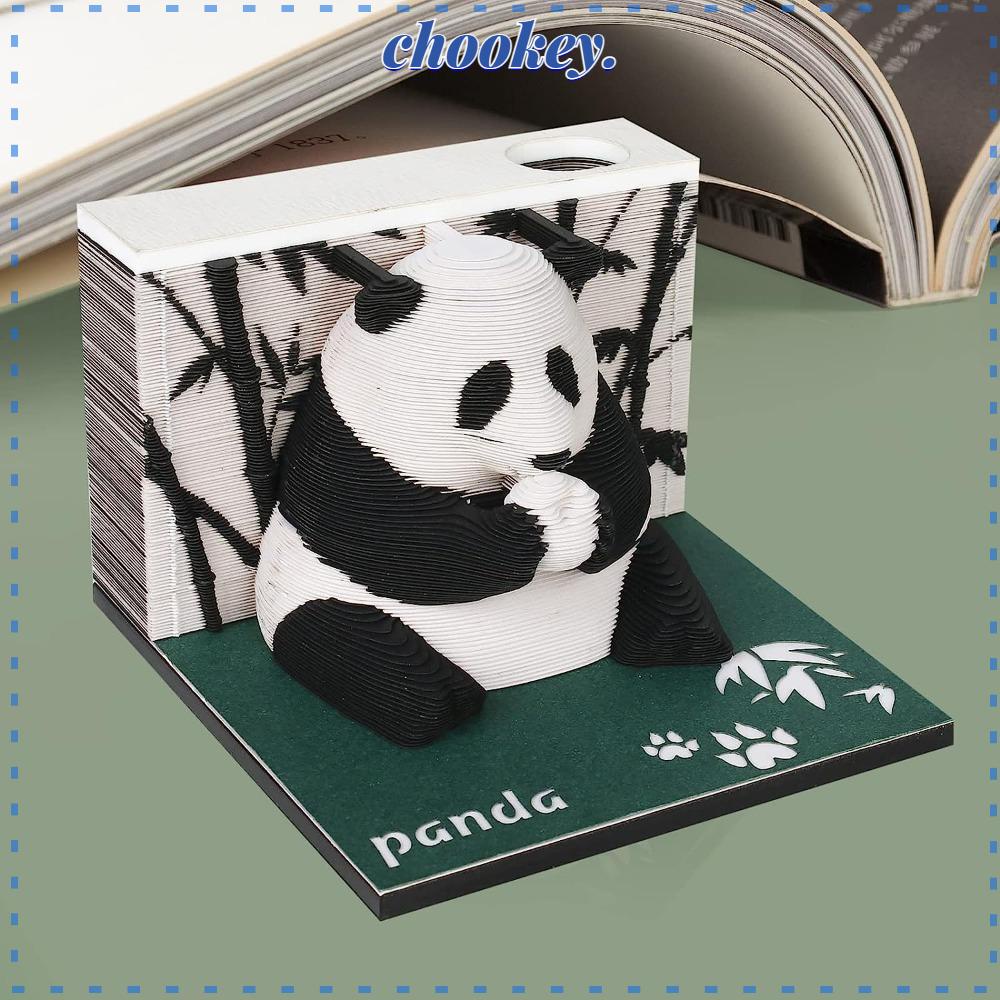 CHOOKEY Giấy Ghi Chú 3D Màu Trắng Đen Dùng Làm Quà Tặng Cho Văn Phòng