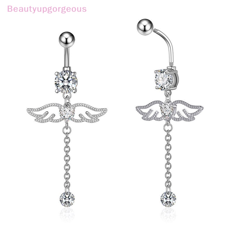 1 Khuyên Rốn Đính Đá Zircon Hình Đôi Cánh