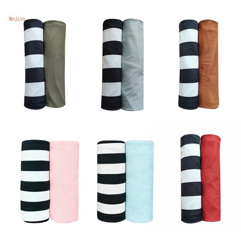 Set 2 Chăn Quấn 80x80cm Bằng Cotton Êm Ái Mềm Mại Cho Em Bé