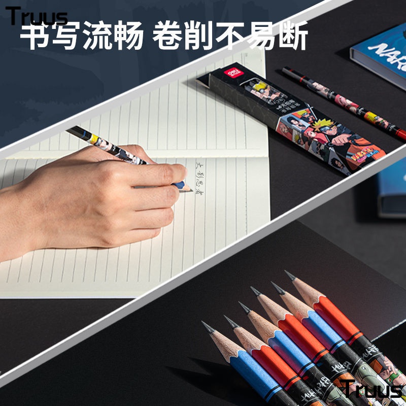 Bút Chì 2B HB Không Độc Hại Họa Tiết Hoạt Hình Naruto Lục Giác Mạnh Mẽ Sáng Tạo Dành Cho Học Sinh Tiểu Học