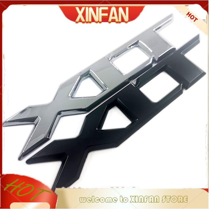 1 X Miếng Dán Logo Chữ Màu Đen Bằng Kim Loại Chrome XLT Trang Trí Cốp Sau Xe Hơi FORD XLT