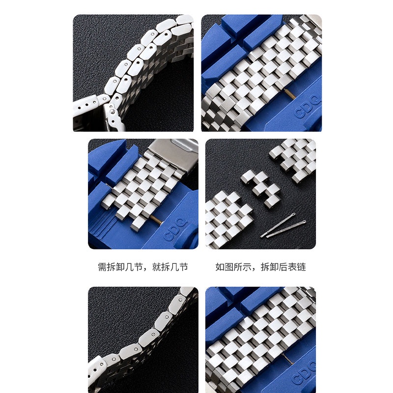 Dây Đeo Đồng Hồ Bằng Thép Không Gỉ 18mm 20mm 22mm 24mm