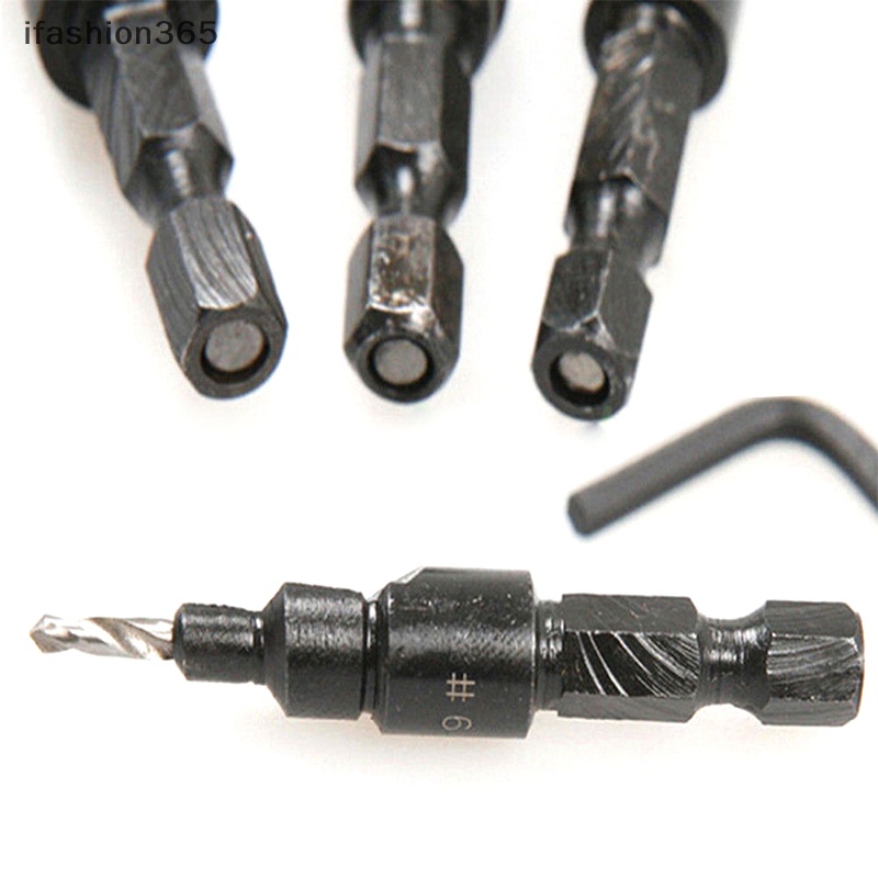 Set 4 Mũi Khoan Gỗ 5 Rãnh HSS ifashion365 # 6-12 # VN