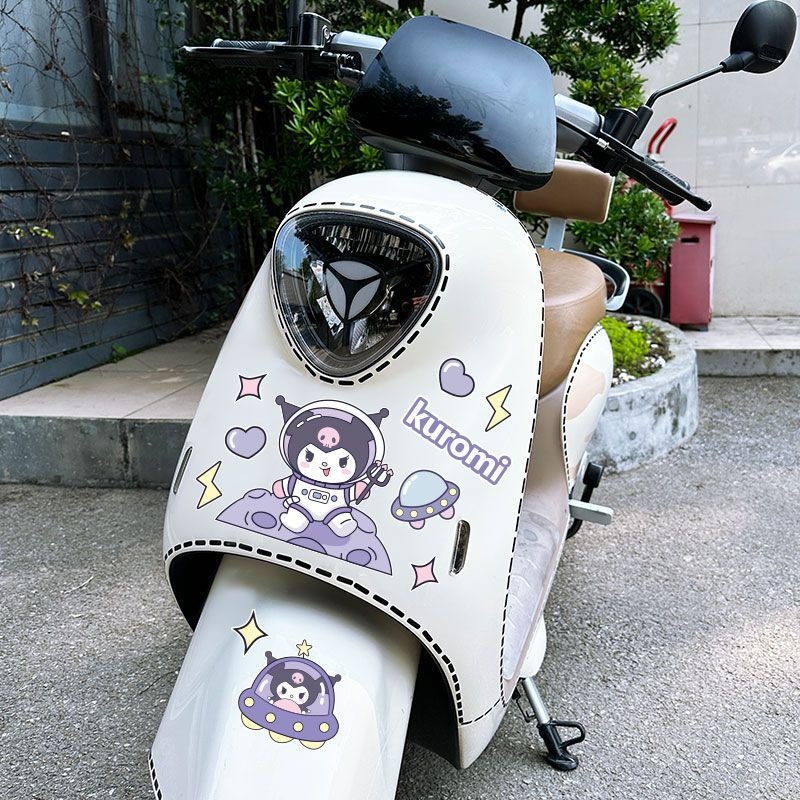 Miếng Dán Trang Trí Xe Mô Tô Kuromi Chất Lượng Cao