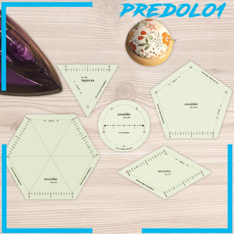 Set 5 Thước Đo Lường Bằng Sắt Nhiều Hình Dạng Chuyên Dụng Cho May Vá DIY