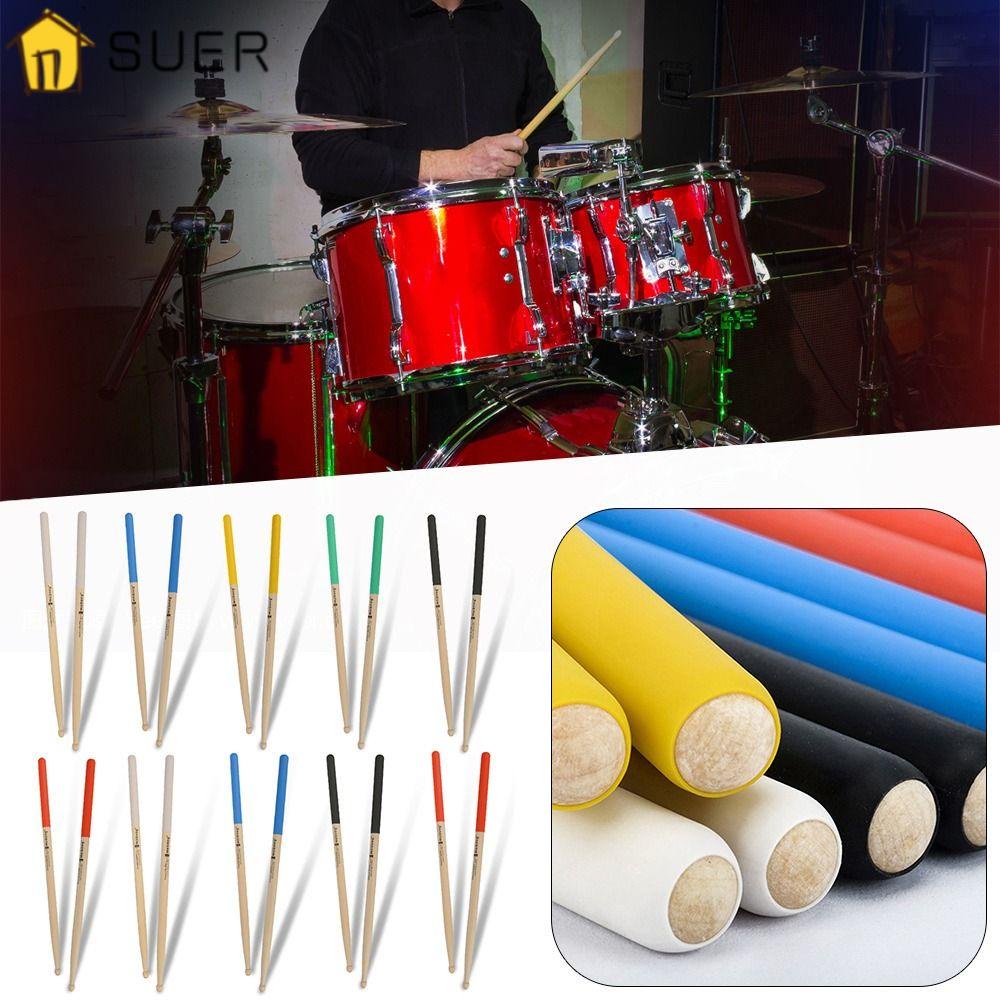 SUENIN 1 Cặp Dùi Trống Gỗ 406 * 14.8mm / 393 * 14.3mm Có Tay Cầm Chống Trượt 5A / 7A
