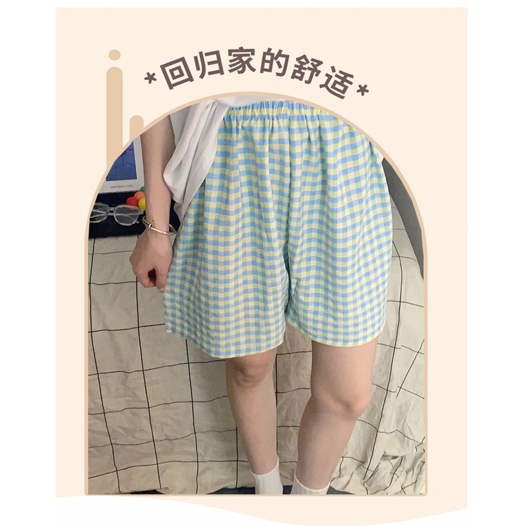 Quần Đùi Ngủ Cotton Dệt Bong Bóng Họa Tiết Hoạt Hình Mặc Ngoài Trời Đi Bộ Cho Nữ