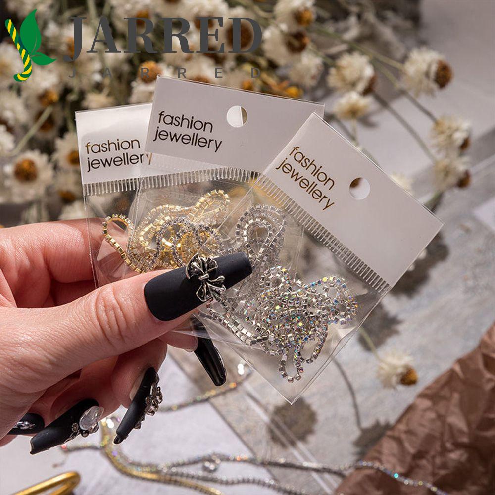 JARRED Phụ Kiện Dây Xích Đính Trang Trí Móng Tay Nghệ Thuật DIY