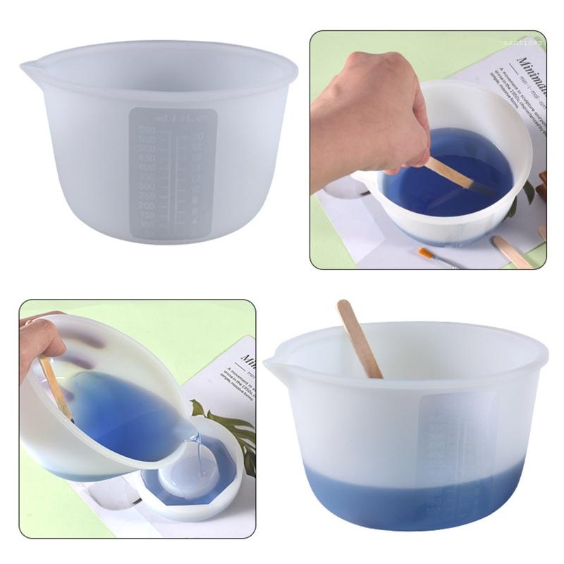 Cốc Đo Lường Silicone 600ml Kèm Dụng Cụ Đánh Dấu