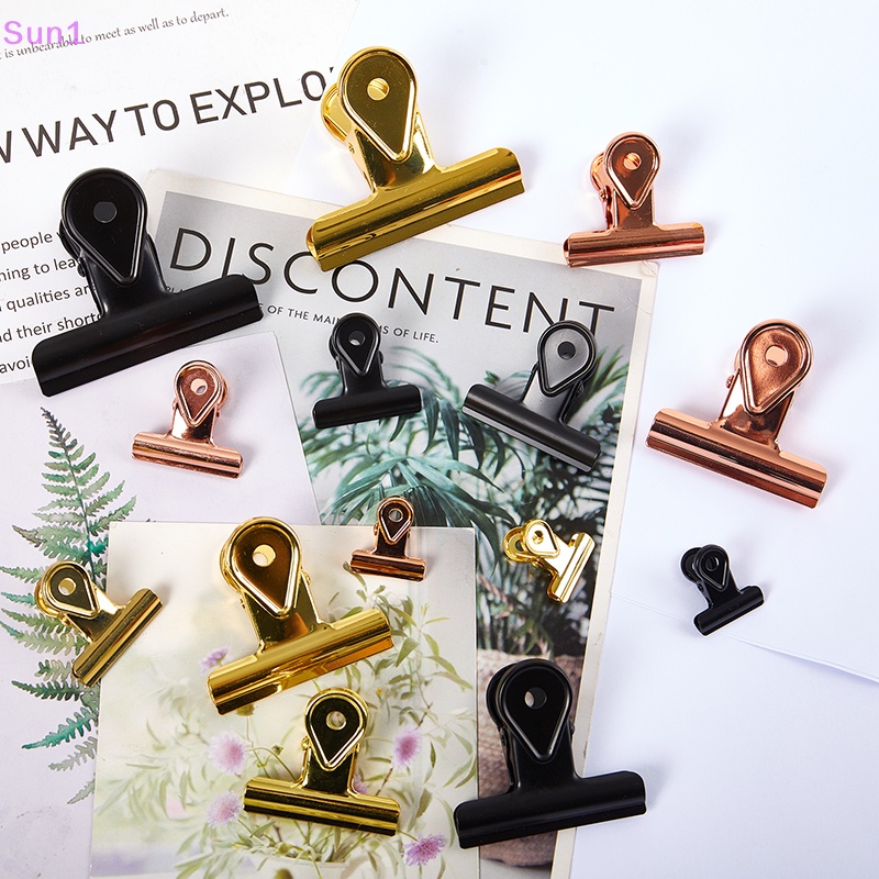 Sun1 &gt; Kẹp Tài Liệu Giấy Tờ Bằng Kim Loại Nhiều Màu Sắc Vintage Chất Lượng Cao Sắp Xếp Gọn Gàng