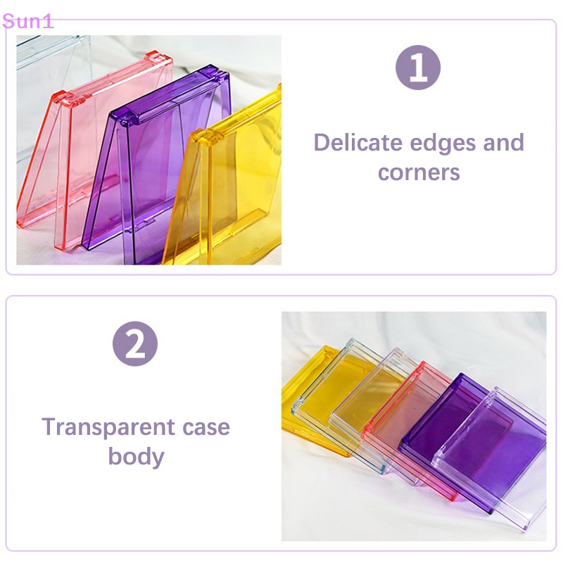 Set 5 Hộp Nhựa PP Trong Suốt Mini Đựng Mi Giả Tái Sử Dụng Tiện Lợi