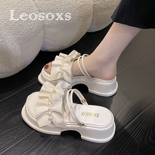 Leosoxs dép sandal nữ dép nữ dép bánh mì nữ dép bánh mì Chống Trượt 070613