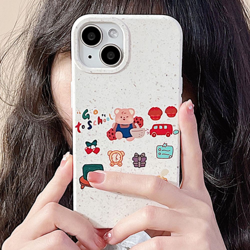 Ốp Điện Thoại TPU Mềm Chống Sốc In Hình Thú Hoạt Hình Dễ Thương Cho IPhone 14 13 12 11 Pro Max X XR 8 7 Plus