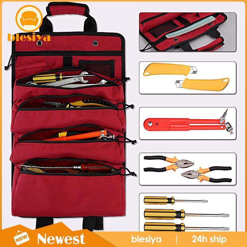 Cuộn Túi Đựng Dụng Cụ Sắp Xếp Gọn Gàng Với 5 Túi Cuộn Dùng Trong Trường Hợp Khẩn Cấp