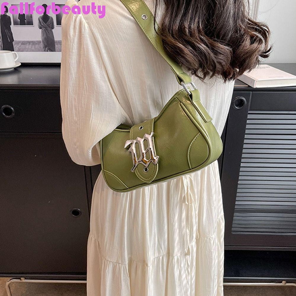 FALLFORBEAUTY Túi Đeo Dưới Cánh Tay Hình Bán Nguyệt Y2k Phong Cách Ins Thanh Lịch Chống Thấm Nước Dùng Hàng Ngày