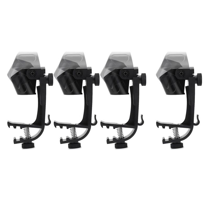 Bộ 4 Kẹp Micro Có Thể Điều Chỉnh Màu Đen Tiện Dụng