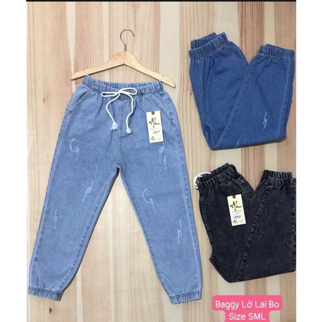 Quần Jean baggy lỡ 9 tấc - teen cá tính cho cả trẻ và người lớn- mang trên mắt cá - ( có size 70kg )💥CÓ SIZE ĐẠI 💥