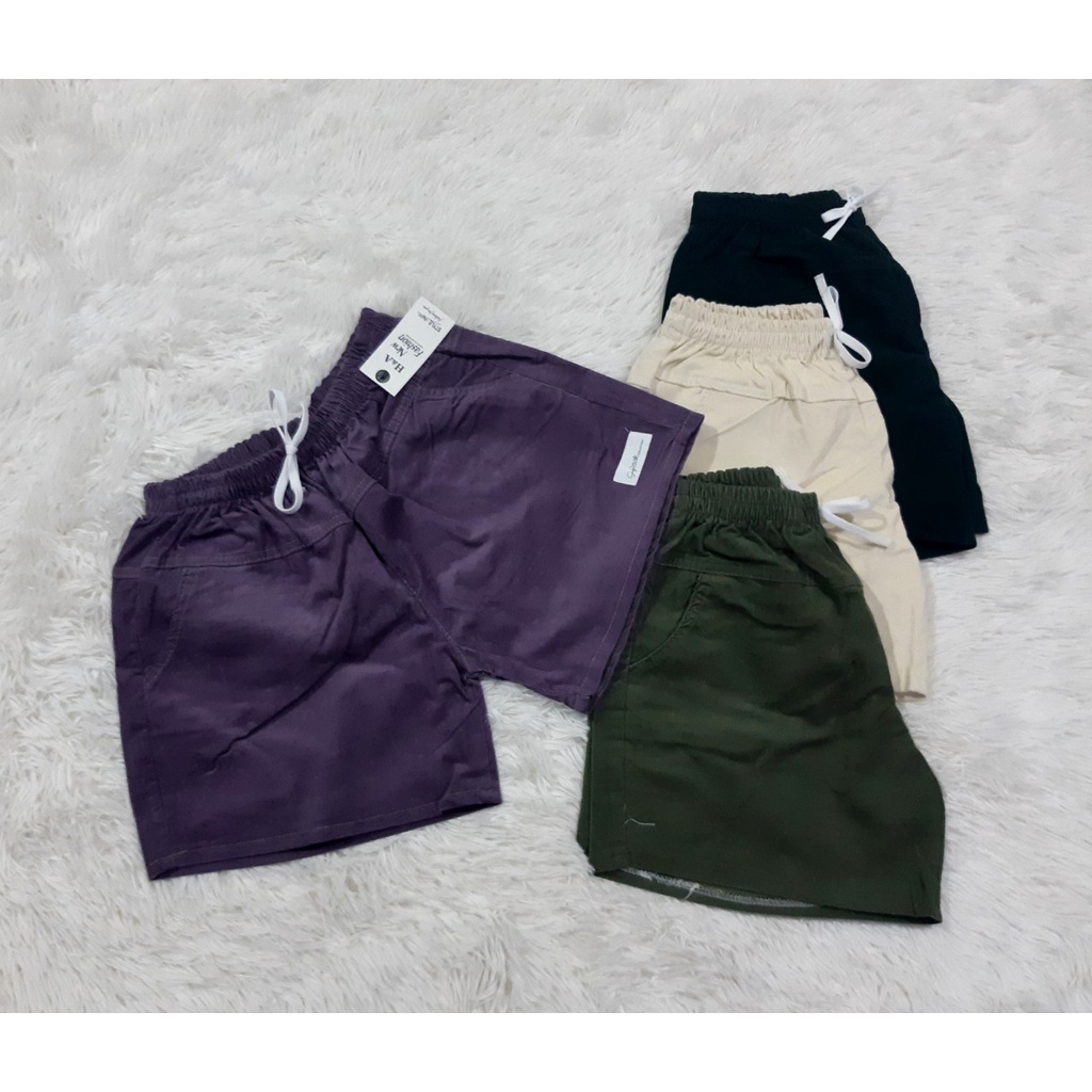 Quần đùi kaki nhung lưng thun cho nữ 💥CÓ SIZE ĐẠI 💥