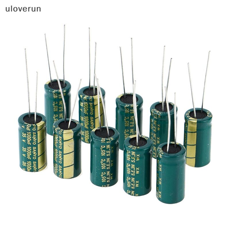 Uloverun Bộ 10 Linh Kiện Điện Tử 35V 1000UF Kích Thước 10 * 20MM vn