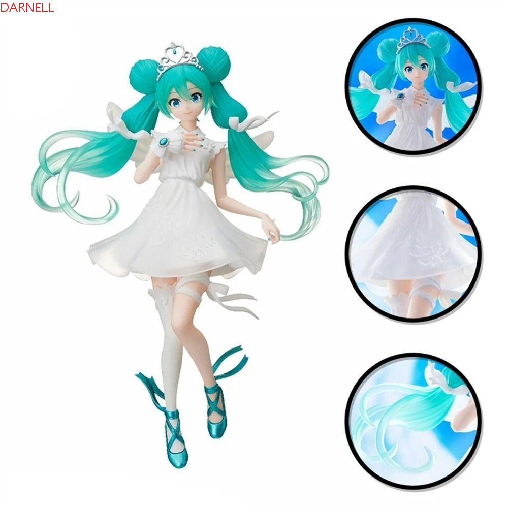 DARNELL Mô Hình Ca Sĩ Ảo Hatsune Miku Hai Chiều Bằng PVC Kích Thước 21cm 15th