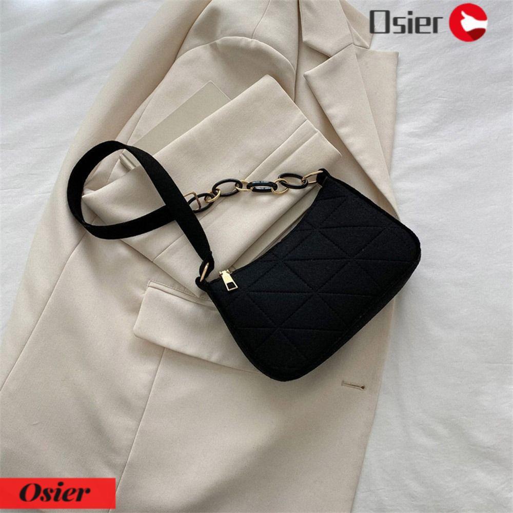 OSIER1 Túi Đeo Vai Mini Màu Trơn Thời Trang Cho Nữ