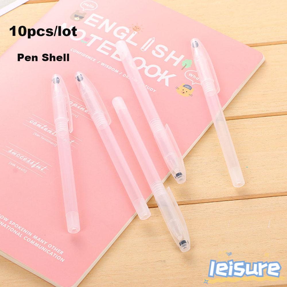 LEISURE Set 10 Vỏ Bút Mực Gel Kiểu Dáng Đơn Giản