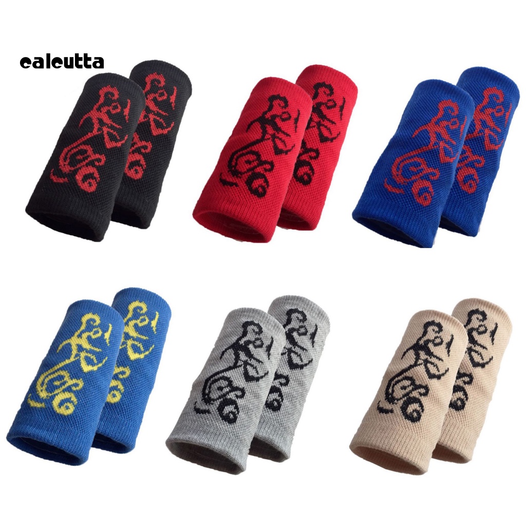 [calcutta] 1 Cặp Băng Quấn Bảo Vệ Cổ Tay Co Giãn Tốt Thoáng Khí In Họa Tiết Thể Thao Thông Dụng