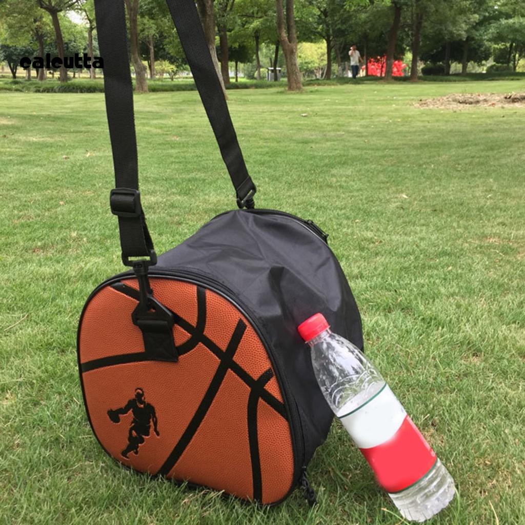 [calcutta] Túi Đựng Bóng Rổ / Bóng Đá Thể Thao Bằng Da Giả Đeo Vai Sức Chứa Lớn Có Thể Tháo Rời