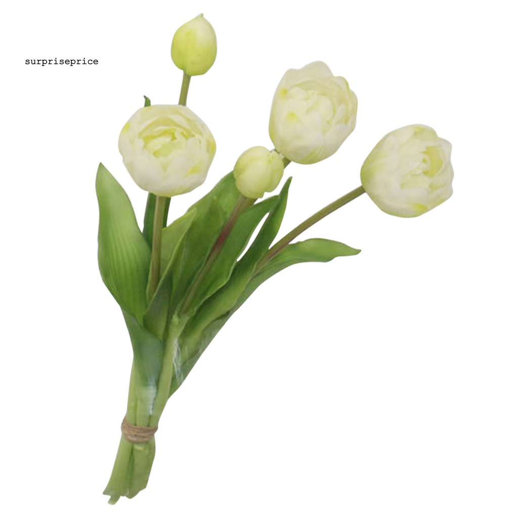 1 Bó Hoa Tulip Nhân Tạo Bằng Nhựa PVC Không Cần Khoan Lỗ Dùng Trang Trí Nhà Cửa