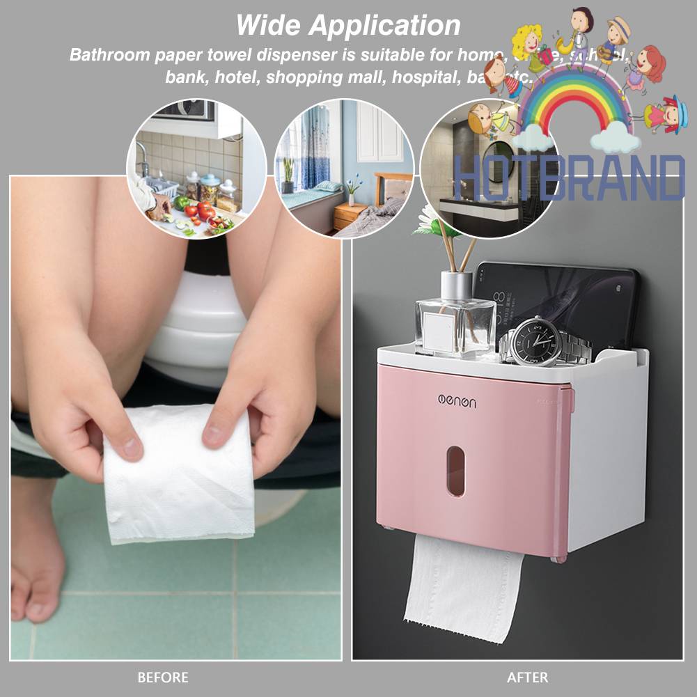 Giá Đỡ Cuộn Giấy Vệ Sinh Không Cần Đục Lỗ Cho Phòng Tắm