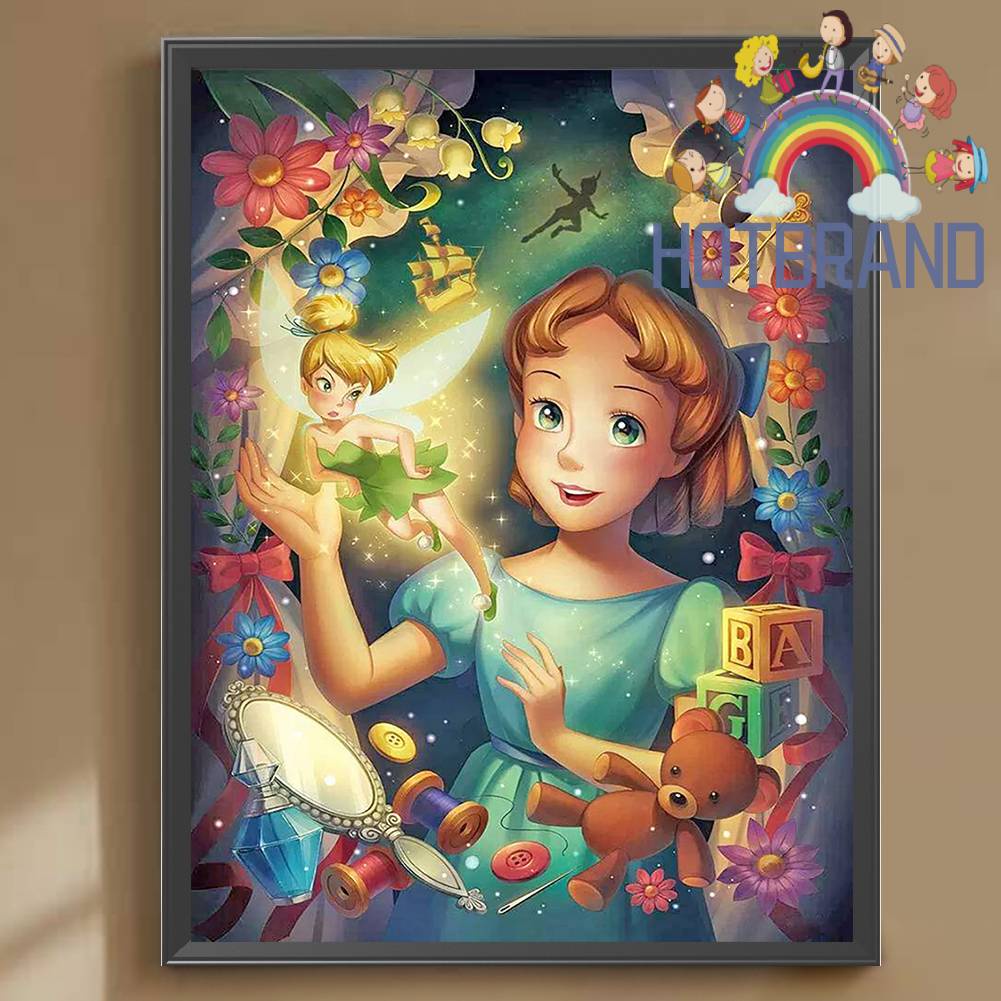 Tranh Đính Đá Kim Cương Toàn Bộ 5D DIY Hình Vẽ Tinker Bell