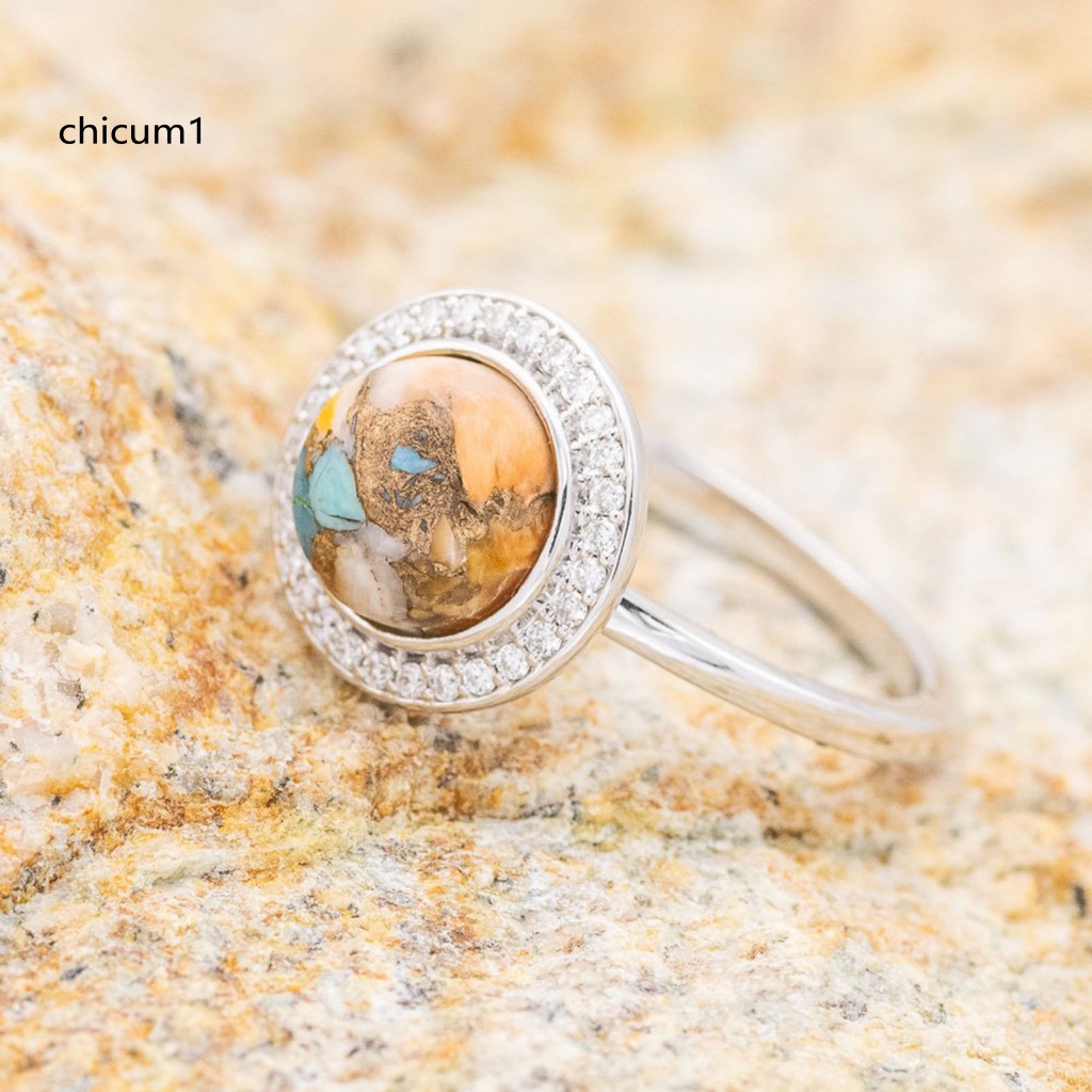 Set 3 Nhẫn Đính Đá Phong Cách Bohemian Dành Cho Nữ