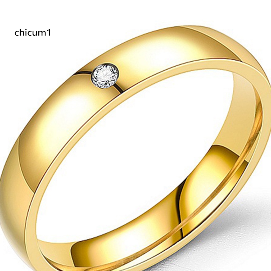 Nhẫn Đính Hôn Mạ Điện Không Phai Màu Dát Đá Cho Nữ