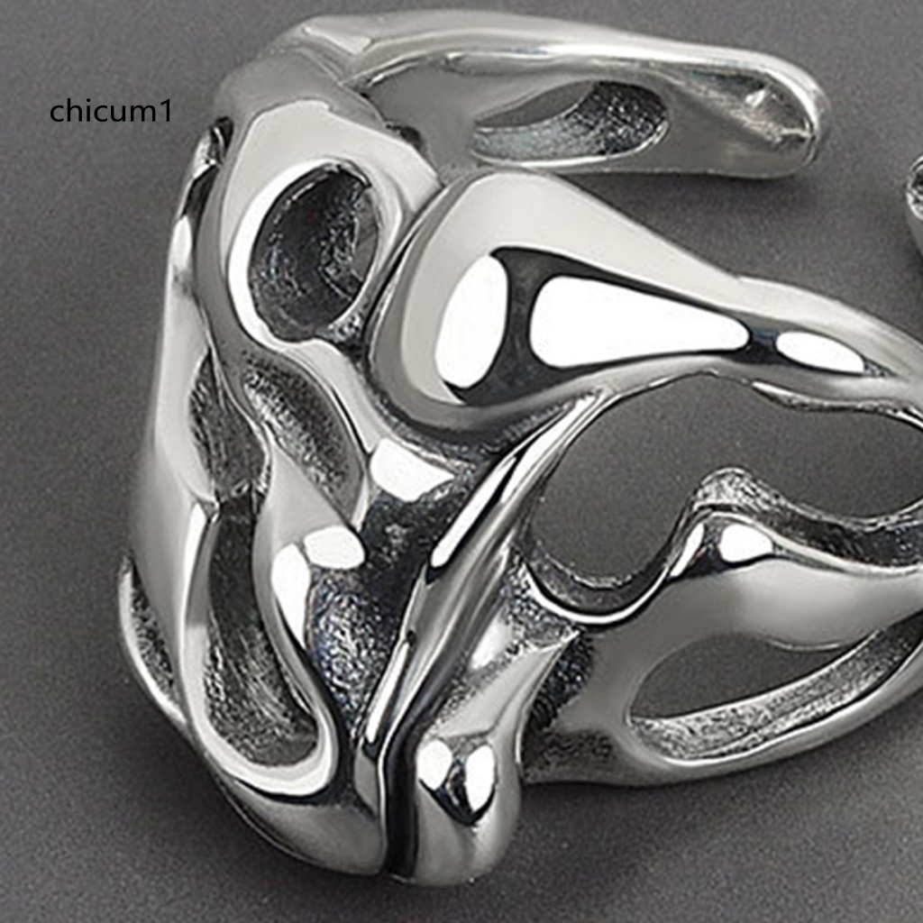 Nhẫn Hở Mạ Điện Màu Sắc Trơn Phong Cách Retro Thời Trang Cho Nữ