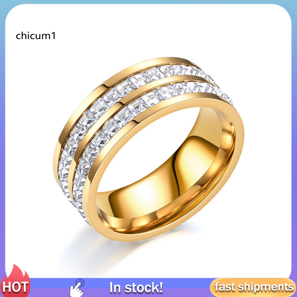 Nhẫn Cặp Đính Đá Thanh Lịch Sang Trọng