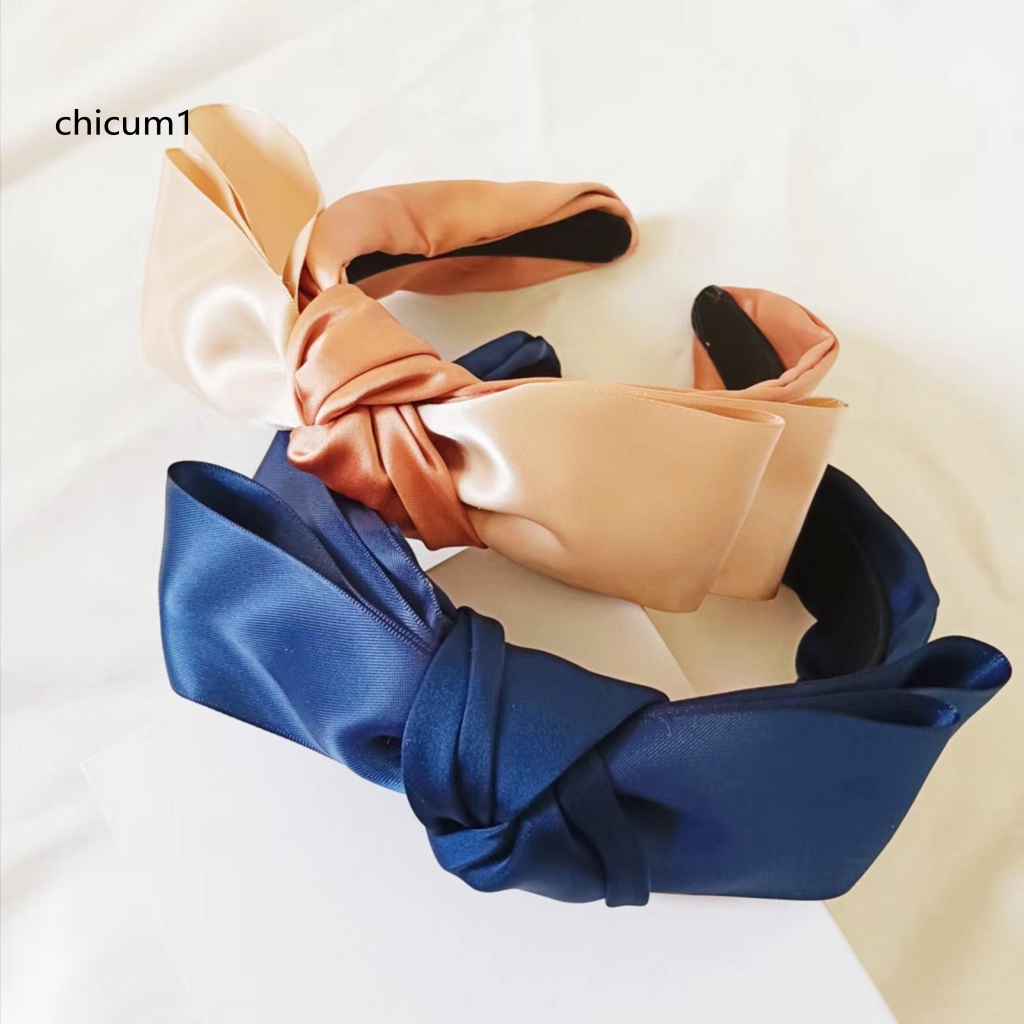 Băng Đô Nơ Bằng Vải Satin Chống Vỡ Thời Trang Thanh Lịch Dễ Phối Đồ Dành Cho Chụp Ảnh