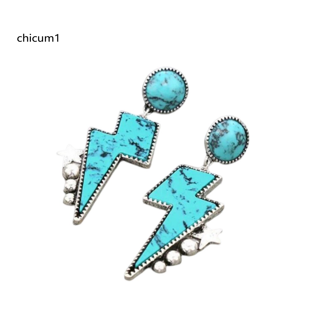 1 Cặp Bông Tai Xỏ Lỗ Họa Tiết Hình Học Phong Cách Bohemian Thời Trang Cho Nữ