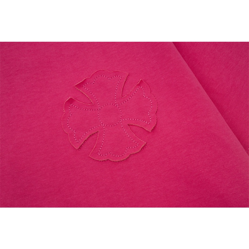 Áo Thun Cộc Tay Thêu Chữ Thập Xu Hướng Thời Trang Rt67I5