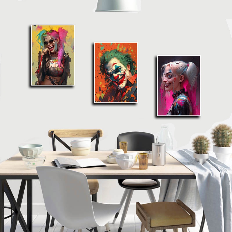 Poster Treo Tường In Hình Nhân Vật joker Phim anti hero dark