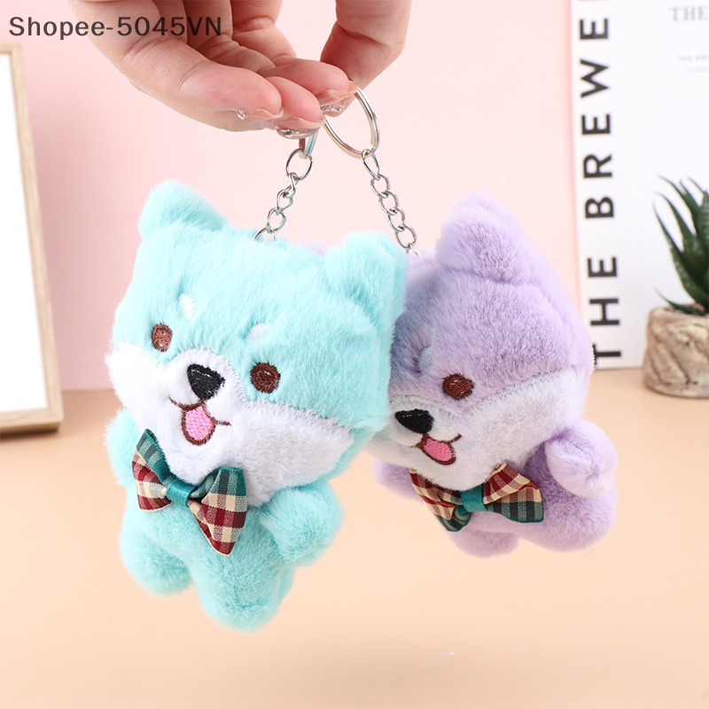 Móc Khóa Hình Chú Chó Shiba Nhồi Bông Mềm Mại Dễ Thương