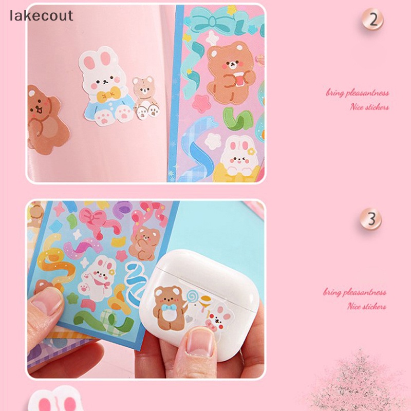 Bộ 6 Tấm Sticker Dán Trang Trí Họa Tiết Hoạt Hình Dễ Thương Bắt Mắt