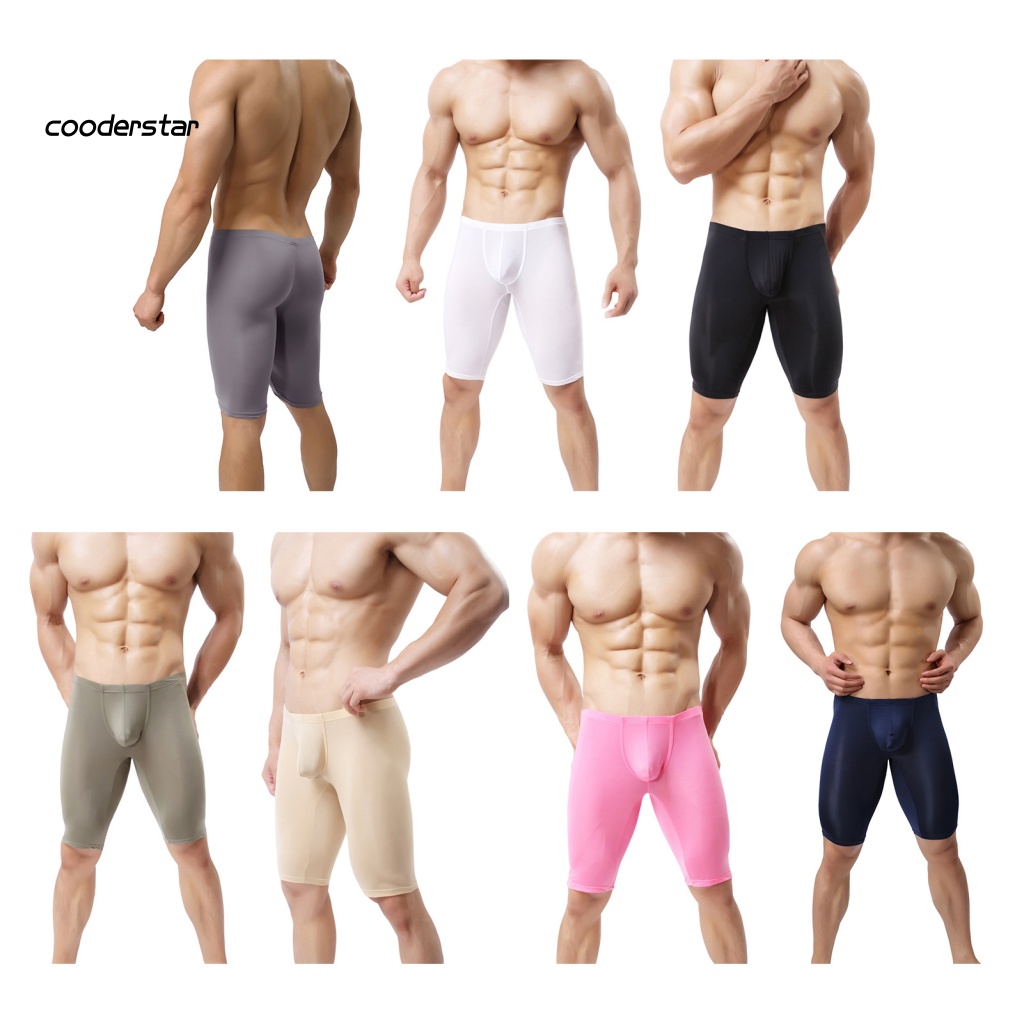 Quần Lót Boxer Thể Thao Siêu Mỏng Màu Sắc Đơn Giản Cho Nam