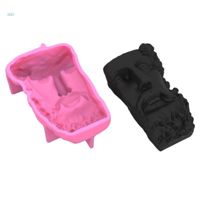 Khuôn Silicone Làm Nến Thủ Công Hình Bức Tượng Nerfv Để Bàn Trang Trí