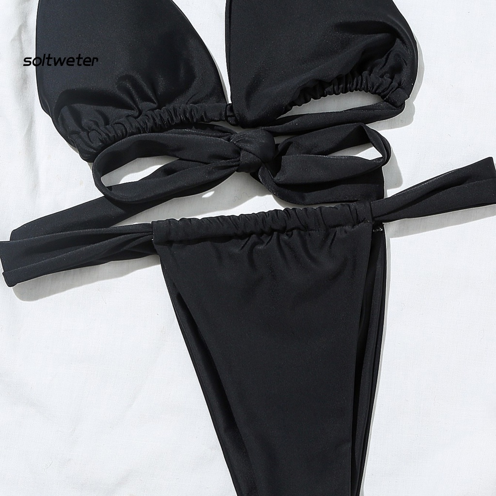 Bộ Bikini 2 Mảnh Hở Lưng Có Mút Đệm Màu Sắc Thời Trang Mùa Hè Cho Nữ