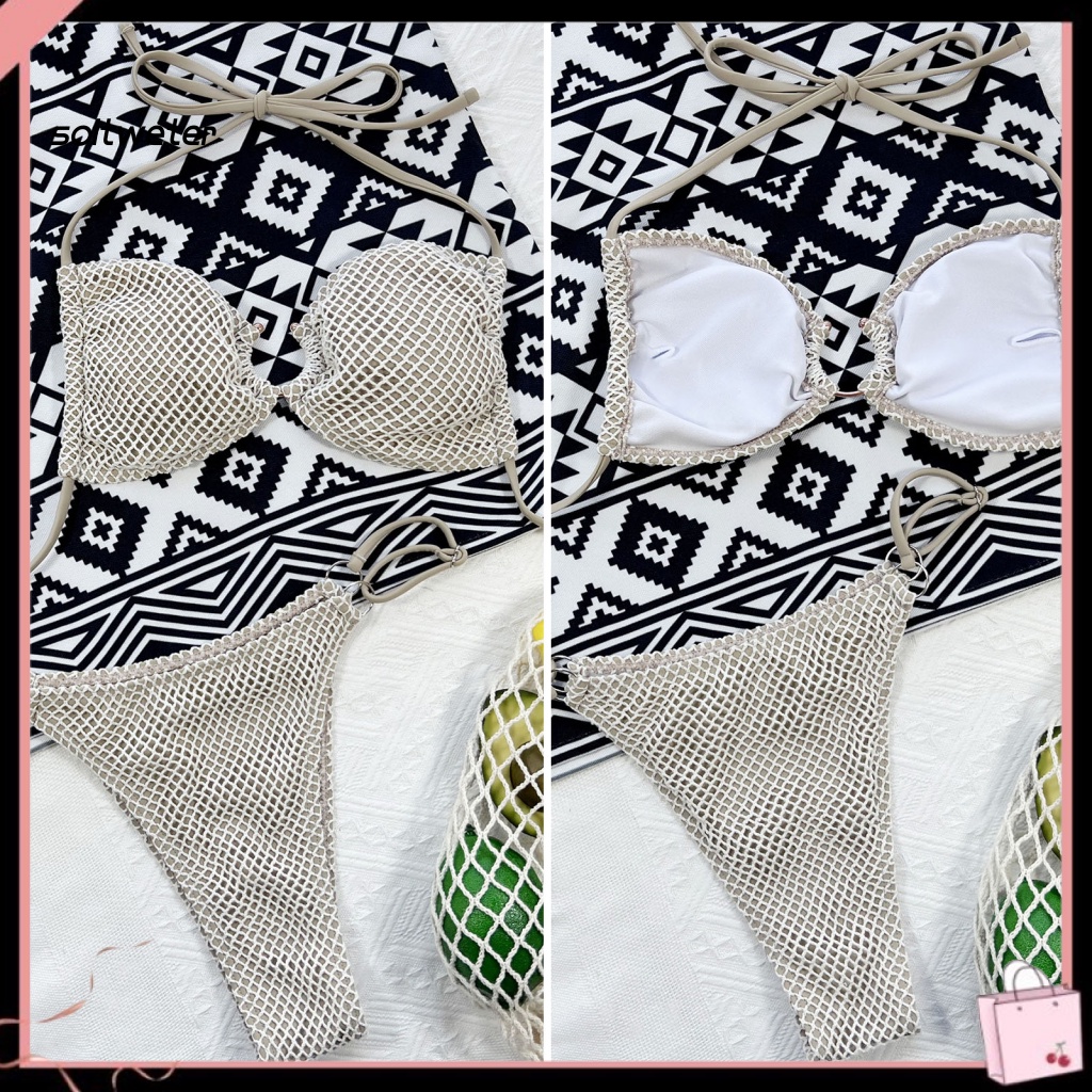 1 Bộ Đồ Bơi Bikini Bằng Nylon Nhanh Khô Quyến Rũ Cho Nữ