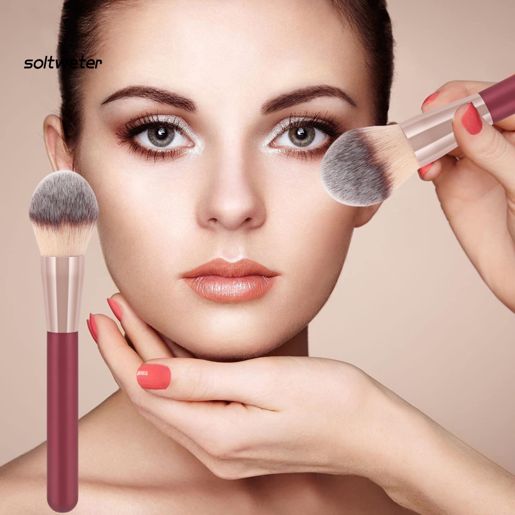 Cọ Trang Điểm Phấn Bắt Sáng Đầu Ống Màu Hạt Dẻ Cỡ Lớn Thoải Mái Dễ Vệ Sinh