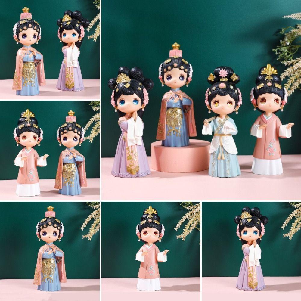 GIOVANNI Đồ trang trí Búp Bê Opera Truyền Thống Trung Hoa Cổ Điển Bằng Nhựa Resin Thủ Công Đa Năng Trang Trí Thủ Công