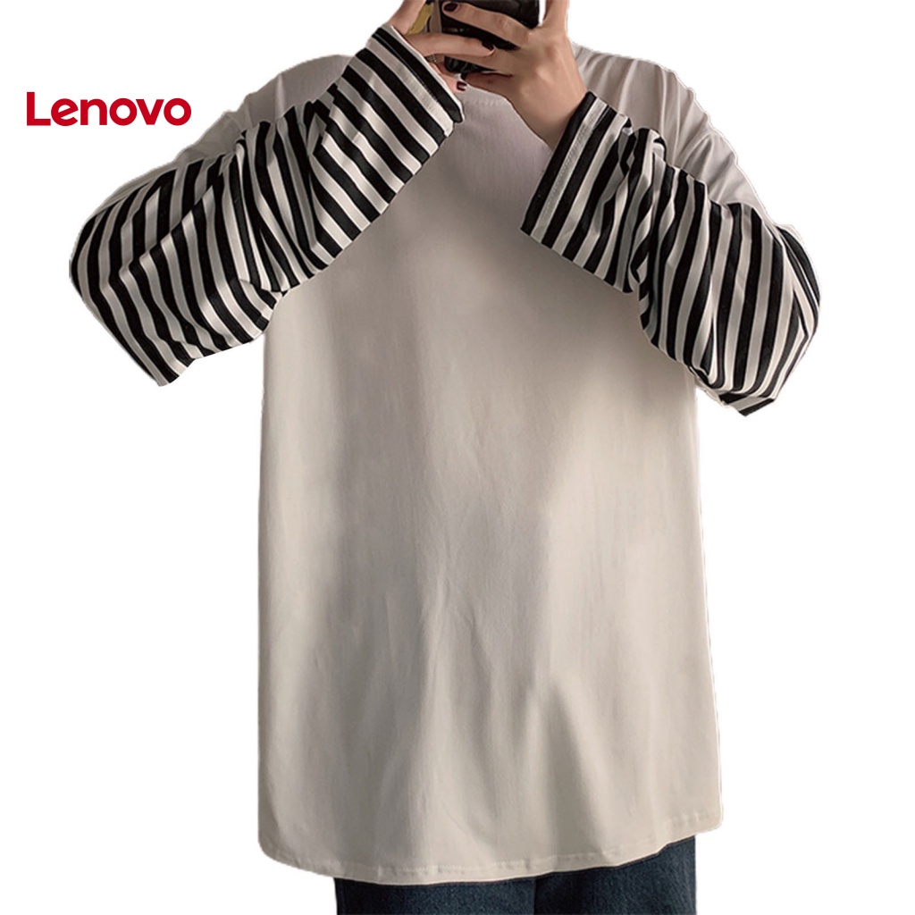 Áo Thun Cổ Tròn Giả Hai Lớp Họa Tiết Hoa Hướng Dương Thời Trang Mùa Thu Cho Nam