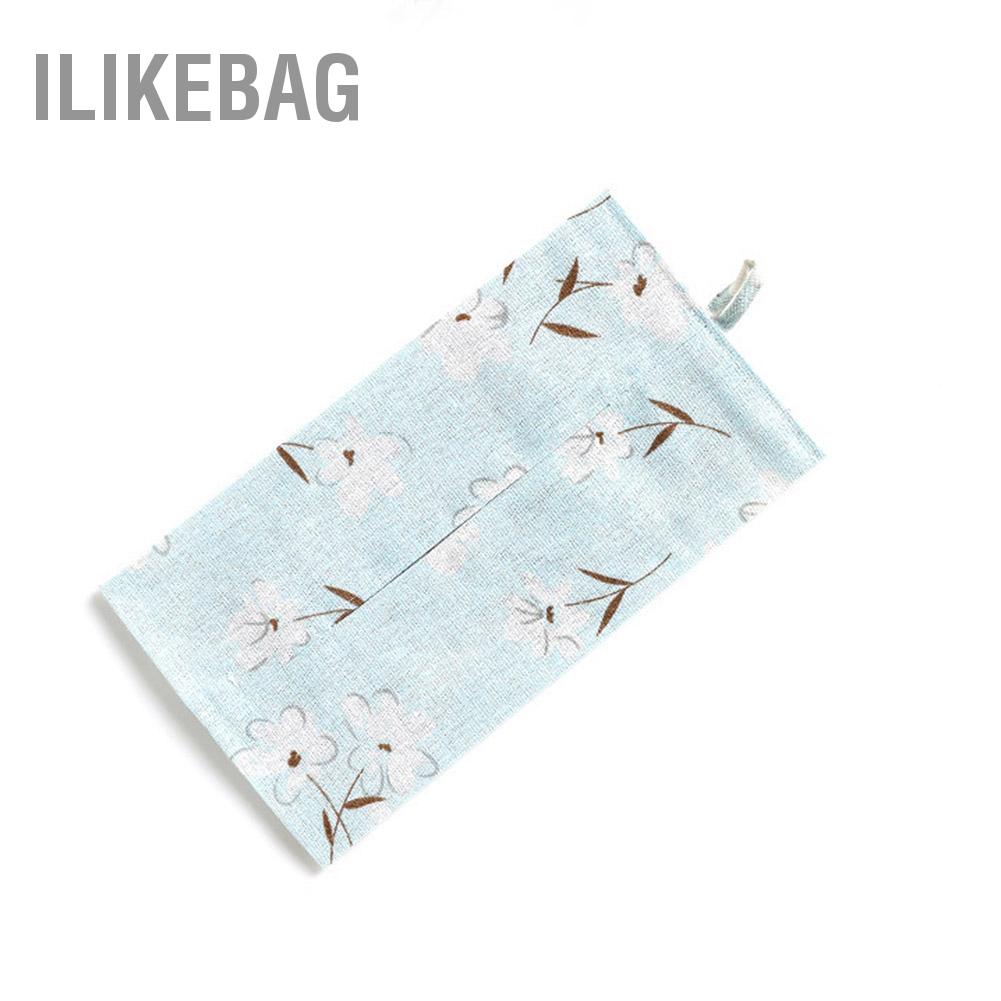 Ilikebag Vải lanh Hộp khăn giấy lưu trữ Khăn Bơm Túi cho nhà vệ sinh